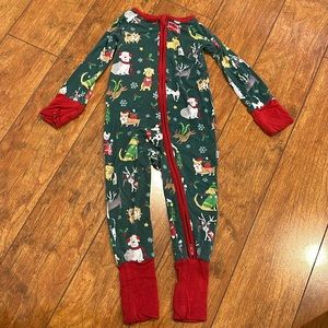 Little Sleepies zippy in discontinued print Holiday Hounds